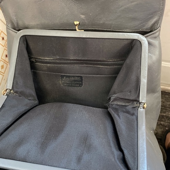 Genuine Leather handbag Jane Shilton, England, new old stock, tag, some damage - Picture 8 of 11